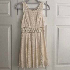 Free People White Knit Crochet Dress